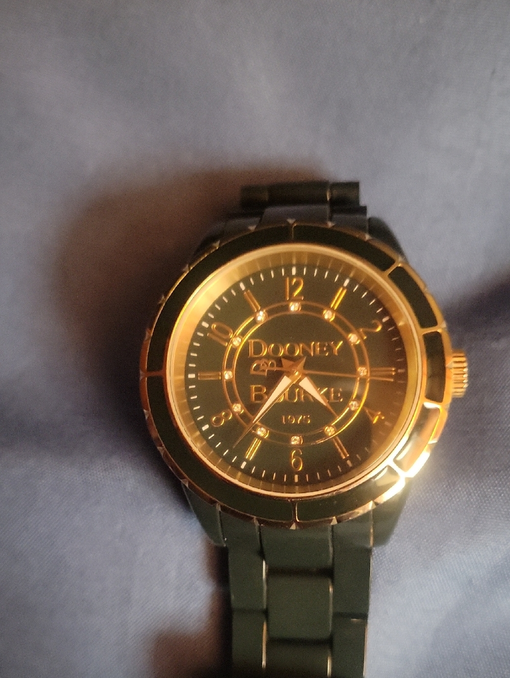 Dooney & Bourke Green and Gold Dial Bracelet Watch